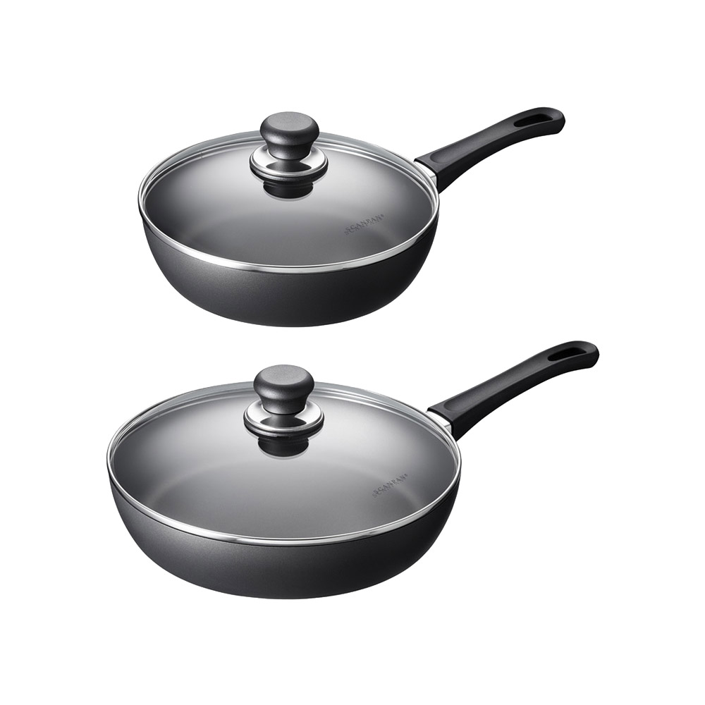 مقلاة سوتيه مع غطاء، كلاسيك، سكانبان