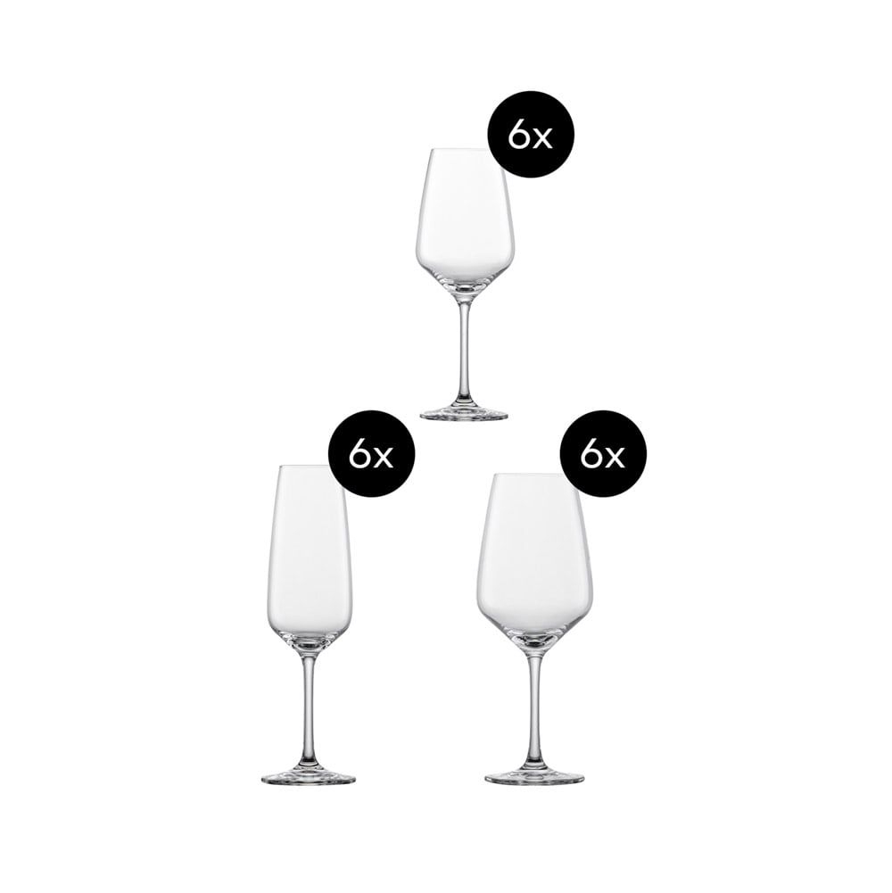 طقم 18 أكواب جذعية تايست، تشكيلة متنوعة، شوت سويتزل 