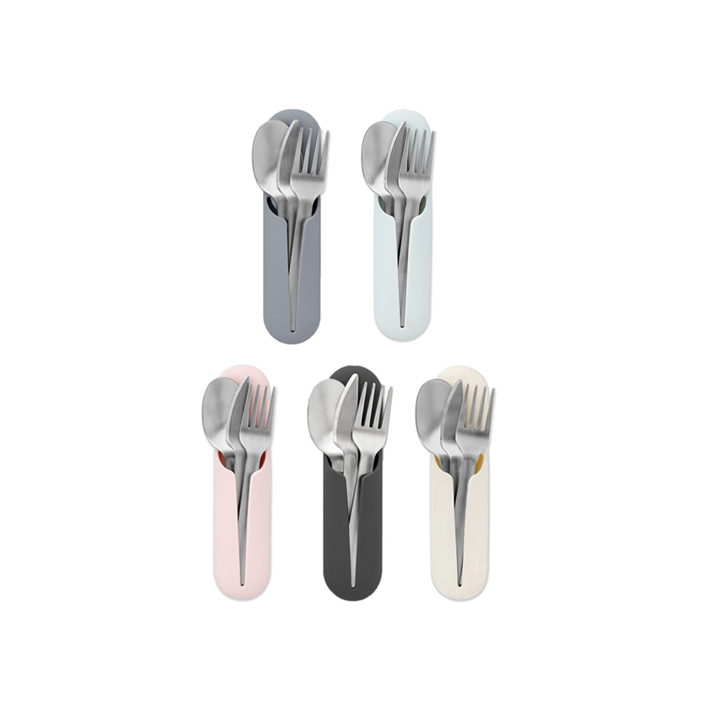 طقم 4 قطع أدوات مائدة للسفر، بورتر، دبليو أند بي