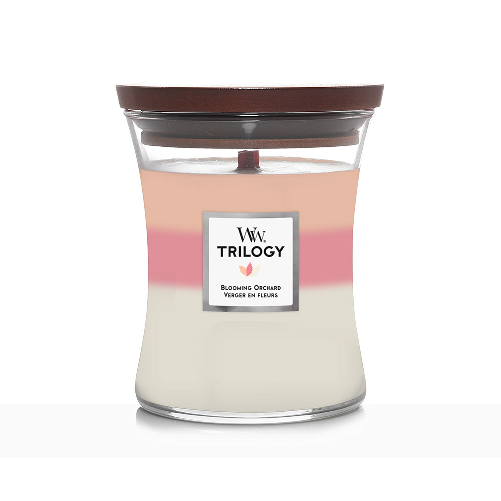 Woodwick Trilogy Medium Candle, Blooming Orchard