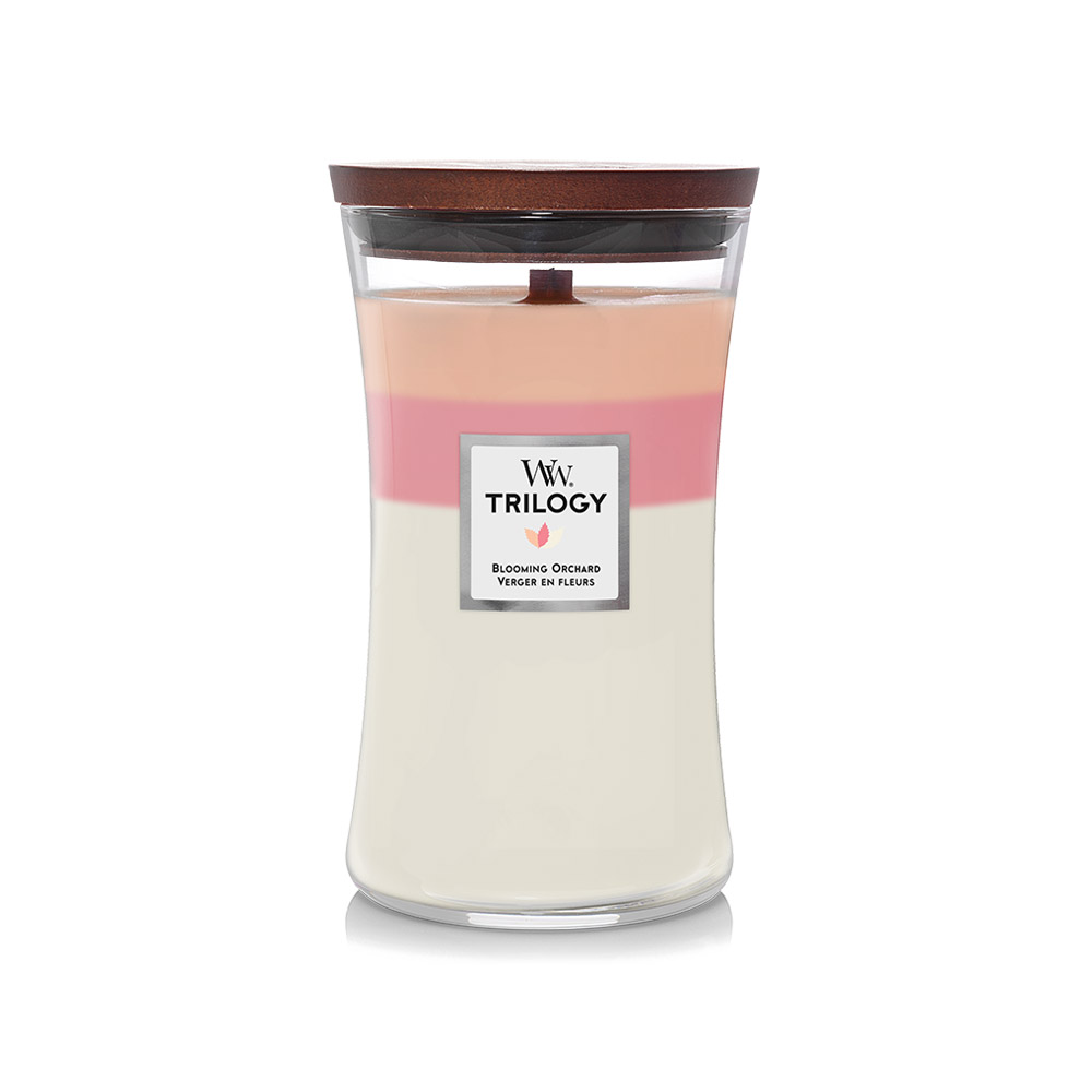 Woodwick Trilogy Large Candle, Blooming Orchard