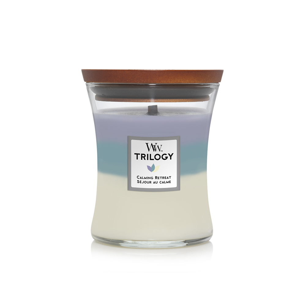 Woodwick Trilogy Medium Candle, Calming Retreat