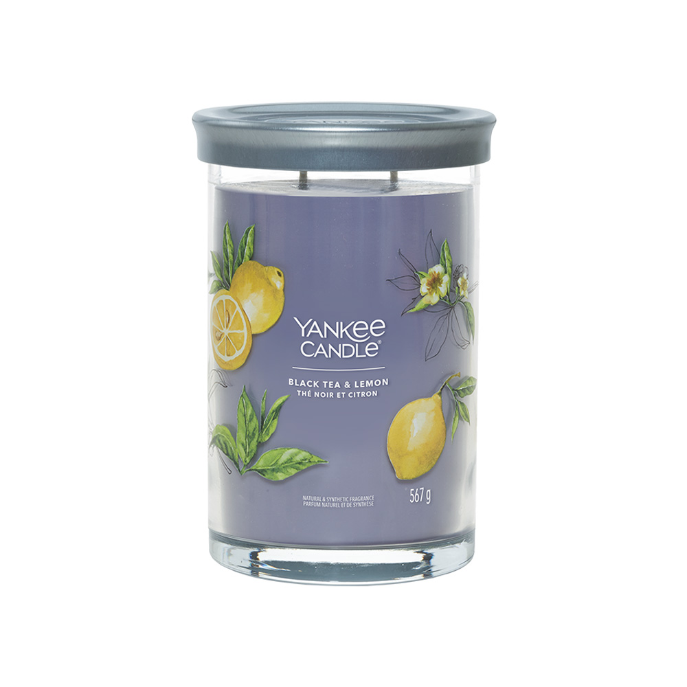 Yankee Candle Signature Large Tumbler, Black Tea and Lemon