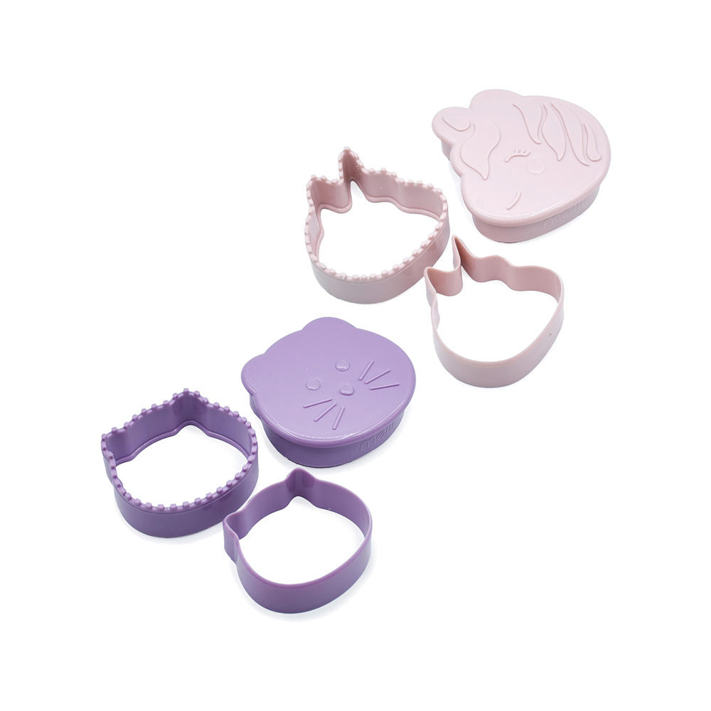 طقم 6 قطاعات ساندويش 3 في 1 بشكل قطة ويونيكورن، ميلي