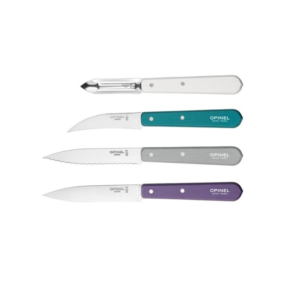 طقم سكاكين مطبخ أساسيّة آرت ديكو، 4 قطع، أوبينيل-Opinel