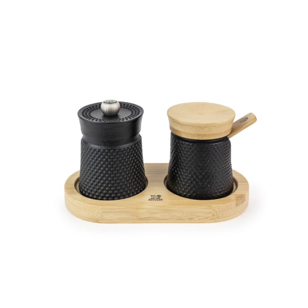 مطحنة فلفل مع مرشة ملح وصينية، بالي، بيجو