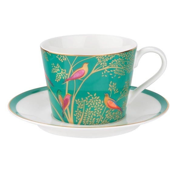Portmeirion Sara Miller Chelsea Cup & Saucer, Green