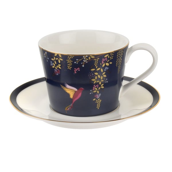 Portmeirion Sara Miller Chelsea Cup & Saucer, Navy