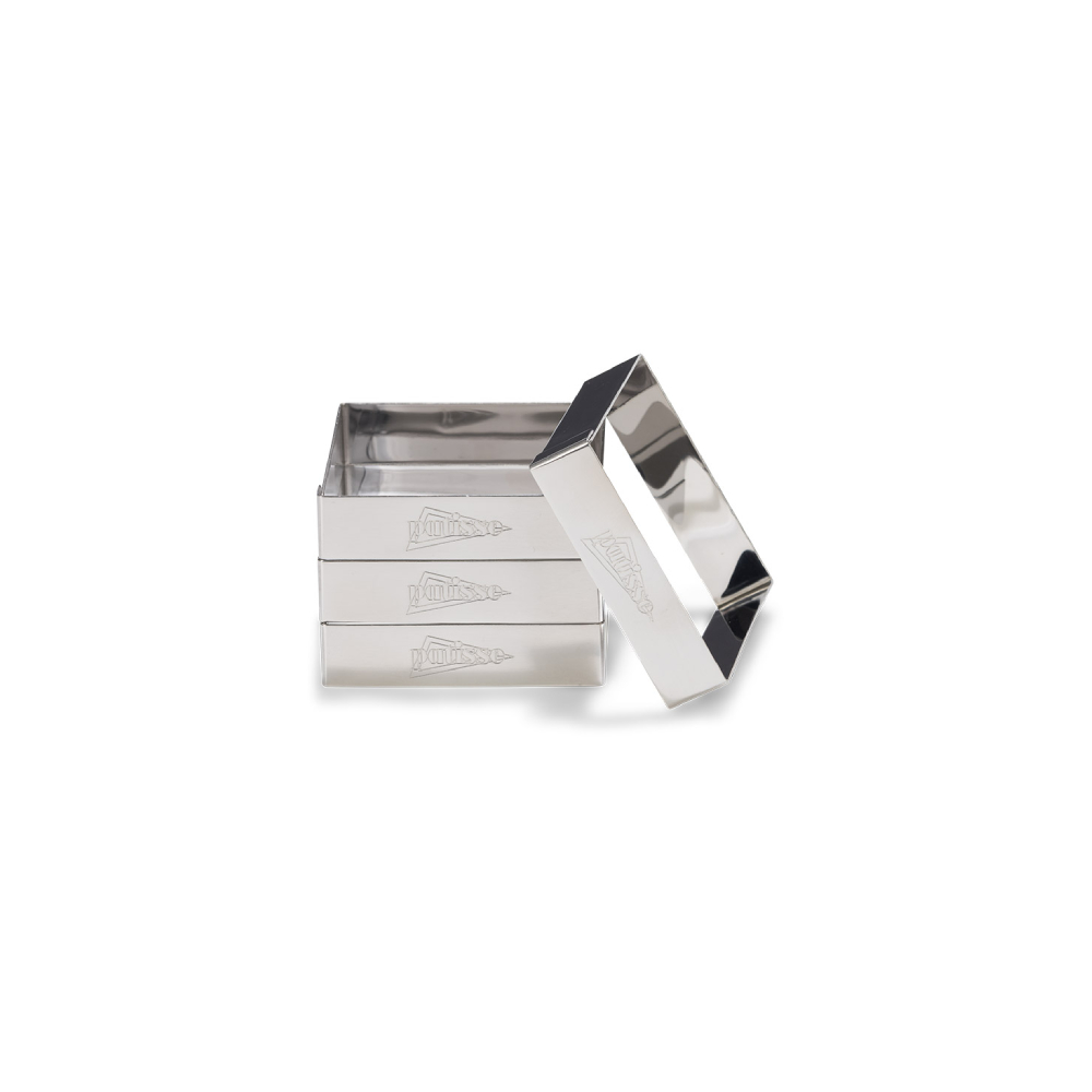 طقم 4 حلقات تارت مربعة، باتيس