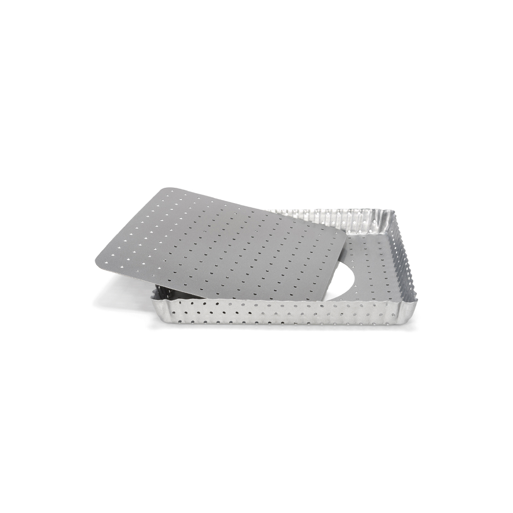 Patisse Silver Top Perforated Square Quiche Pan