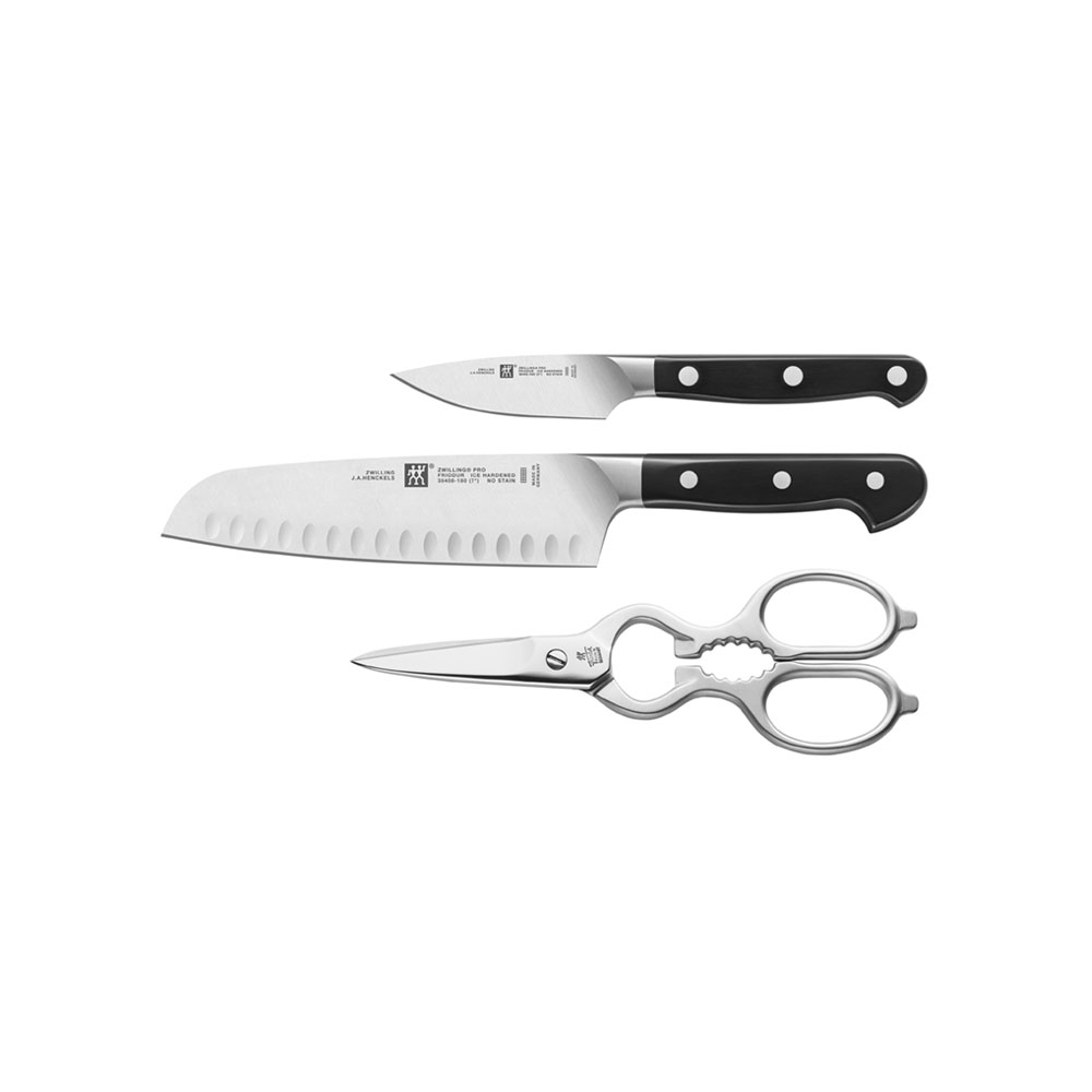 ZWILLING Pro Knives with Shears, Set of 3
