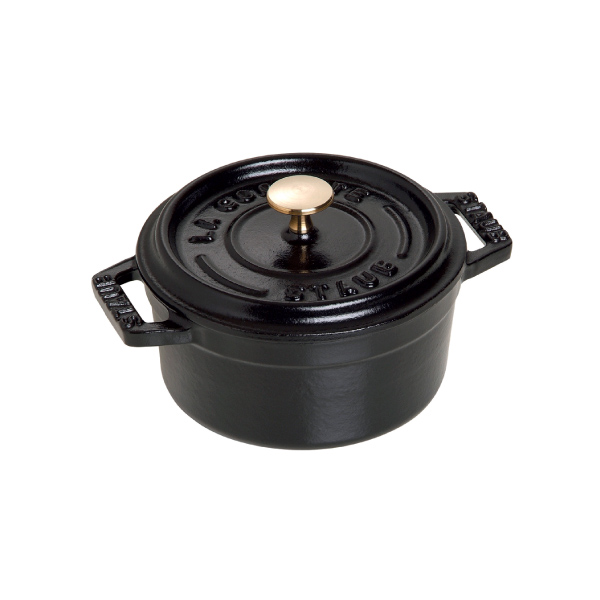 Staub La Cocotte Cast Iron Mini Round Casserole Black, 10cm