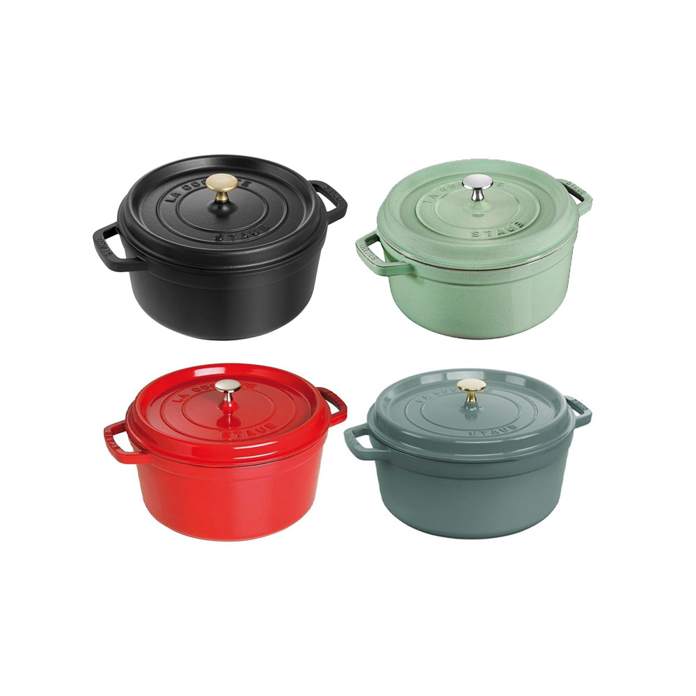 كسرولة دائرية حديد زهر 26 سنتم، ستوب