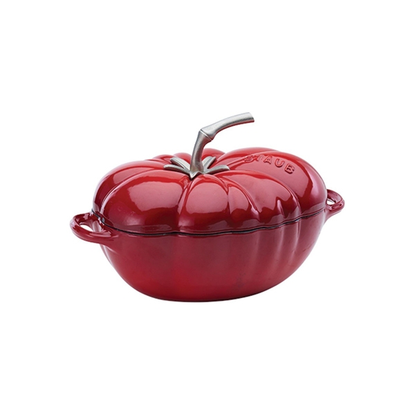 Staub Tomato Cast Iron Casserole, 25cm