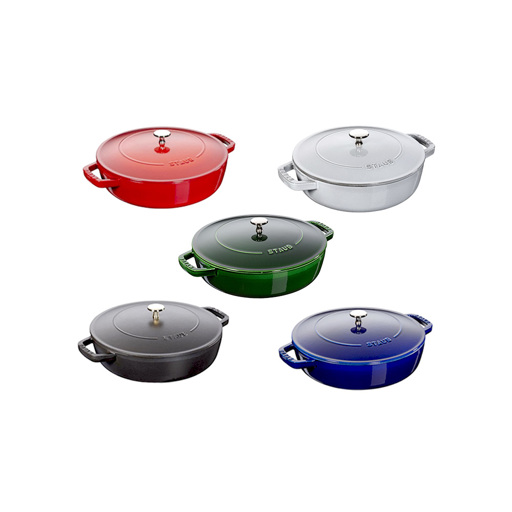 قدر طبخ بطيء حديد زهر 28 سنتم، ستوب