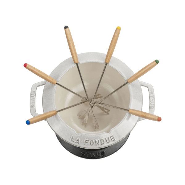 طقم فوندو، أبيض لؤلؤي، ستوب