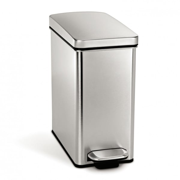 سلة مهملات بروفايل مع دواسة، 10 ليتر، سيمبل هيومان-Simplehuman