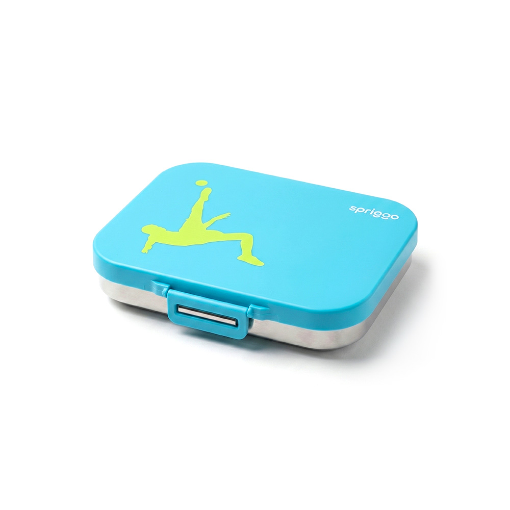 Spriggo Vault Pro Kids Lunch Box with Side Scoop, Soccer Star