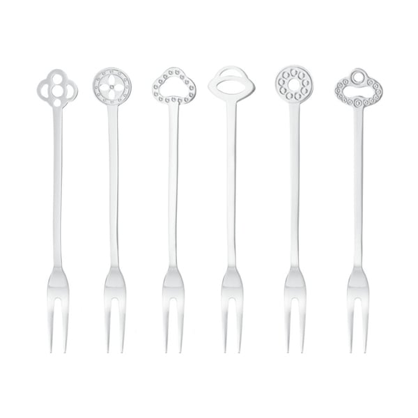 طقم 6 شوك من الستانلس ستيل، أورينتل بارتي، سامبونيت