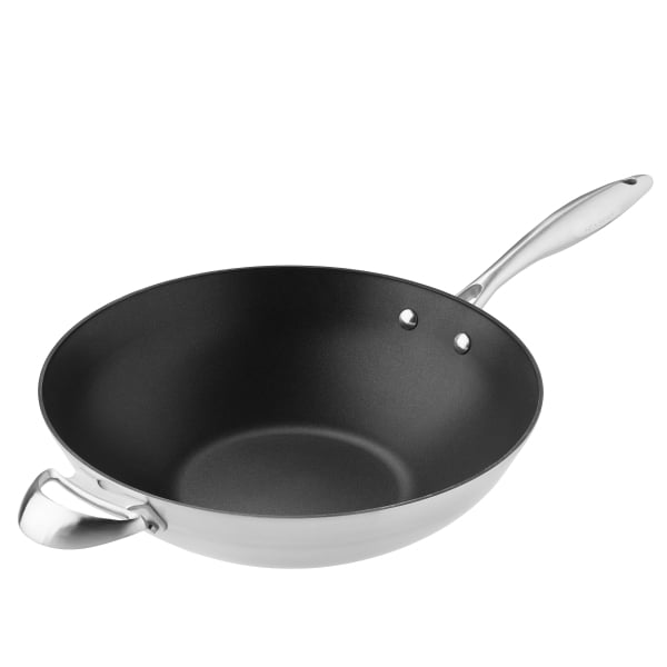 مقلاة ووك CTX مع رفّ وعيدان لتناول الطعام، 32 سنتم، سكانبان-Scanpan