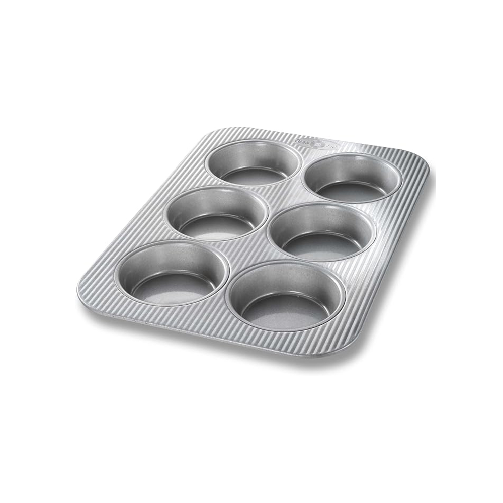 USA PAN Non-Stick Mini Round Cake Pan, 6 Cavities