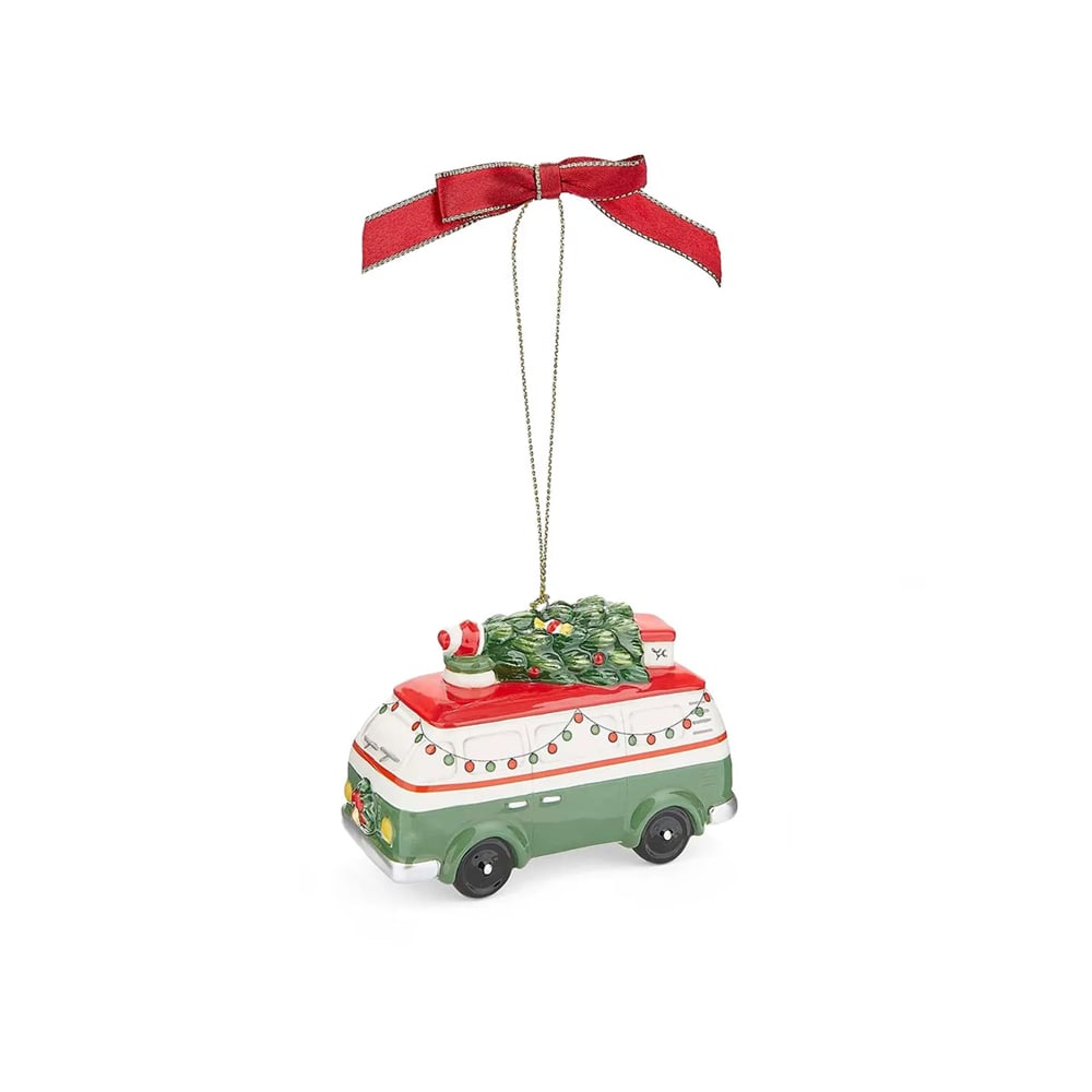 Spode Christmas Tree Camper Bus Ornament