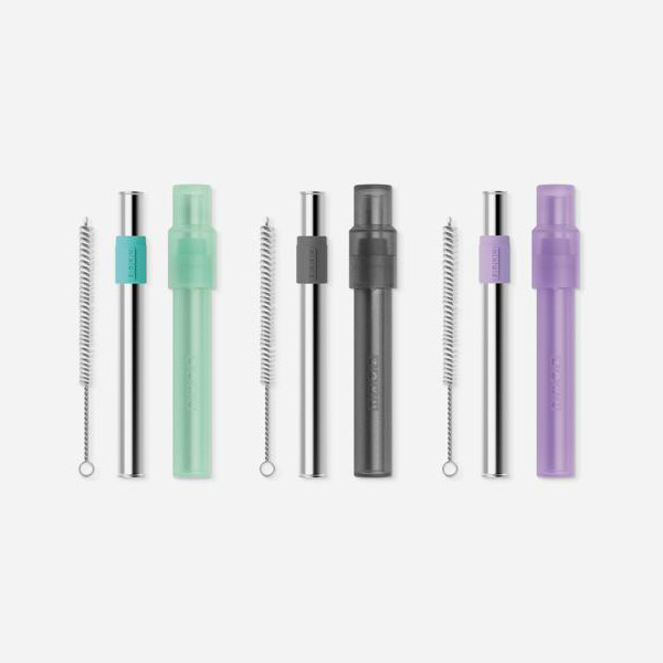 طقم  3 قشات شرب كبيرة متكررة الاستخدام، تصميم للجيب، زوكو